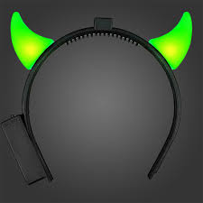 green LED devil horn alice band Electro Glow | South Africa's Best LED Festival Gear & Rave Clothes - festivals outfits, clothes festival, festival clothing south africa, festival ideas outfits, festival outfits rave, festival wear, steam punk goggle, rave glasses, outfit for a rave, kaleidoscope glasses, diffraction glasses, clothes for a rave, rave sunglasses, spectral glasses, rave goggles, clothes for a rave, rave clothing south africa, festival wear south africa, accessories festival, rave sunglasses