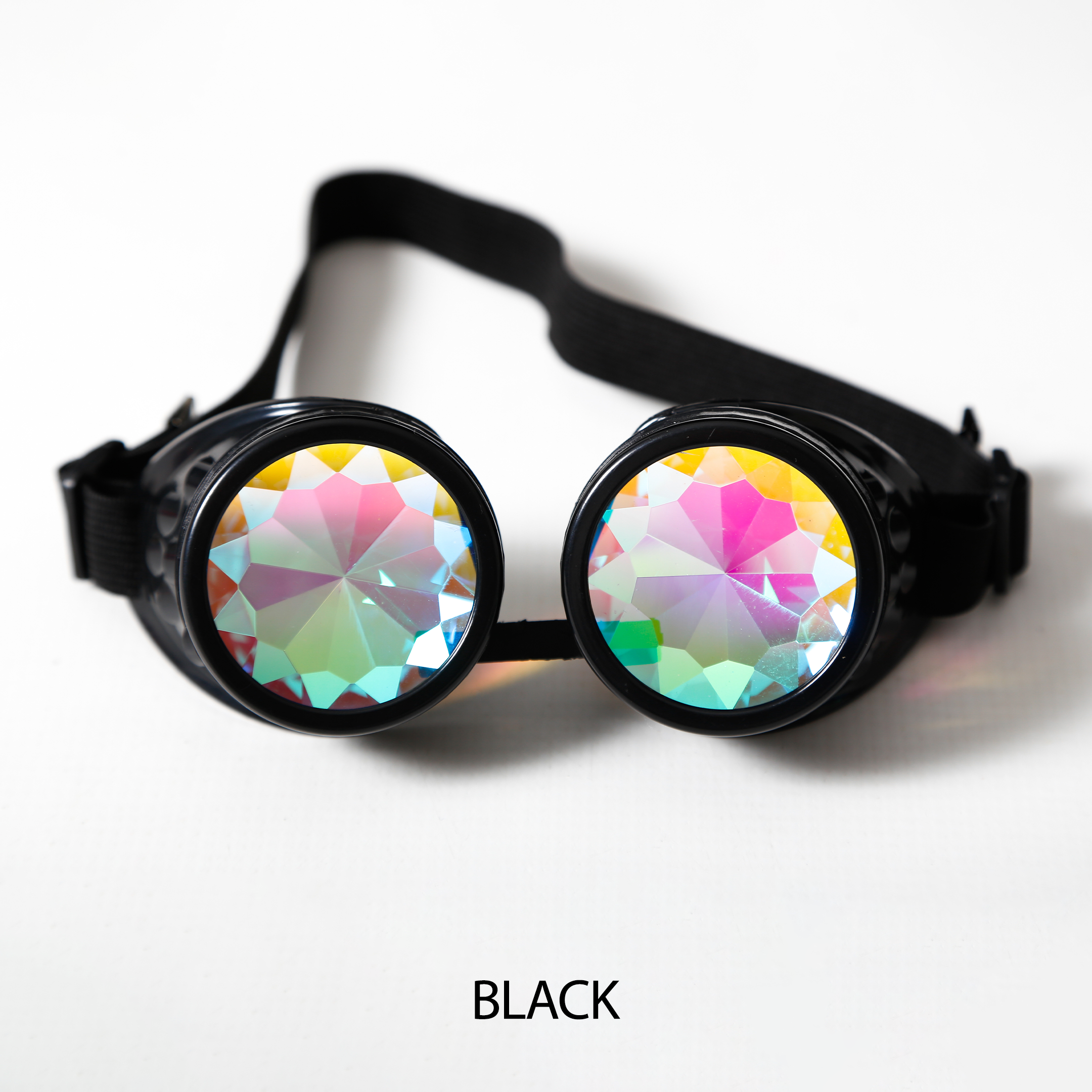 black steampunk kaleidoscope glasses Electro Glow | South Africa's Best LED Festival Gear & Rave Clothes - festivals outfits, clothes festival, festival clothing south africa, festival ideas outfits, festival outfits rave, festival wear, steam punk goggle, rave glasses, outfit for a rave, kaleidoscope glasses, diffraction glasses, clothes for a rave, rave sunglasses, spectral glasses, rave goggles, clothes for a rave, rave clothing south africa, festival wear south africa, accessories festival