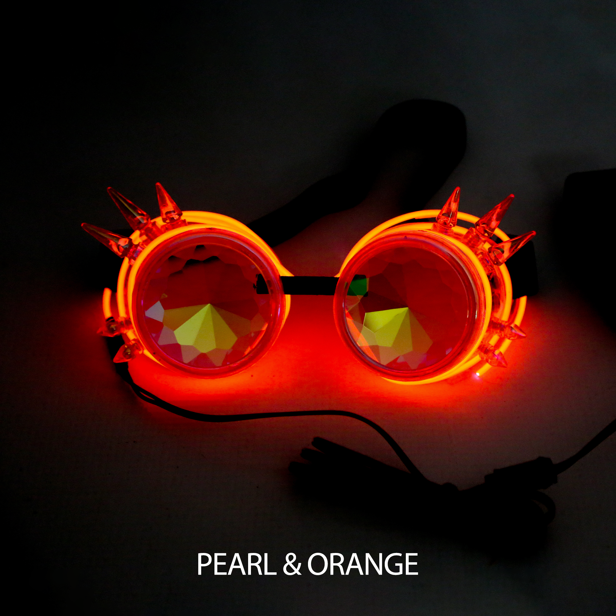 Red LED steampunk Kaleidoscope glasses Electro Glow | South Africa's Best LED Festival Gear & Rave Clothes - festivals outfits, clothes festival, festival clothing south africa, festival ideas outfits, festival outfits rave, festival wear, steam punk goggle, rave glasses, outfit for a rave, kaleidoscope glasses, diffraction glasses, clothes for a rave, rave sunglasses, spectral glasses, rave goggles, clothes for a rave, rave clothing south africa, festival wear south africa, accessories festival