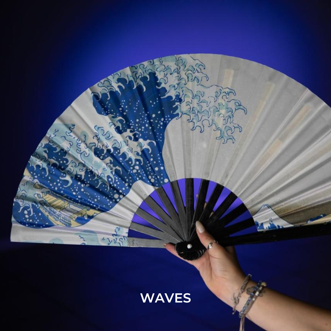 waves UV fans Electro Glow | South Africa's Best LED Festival Gear & Rave Clothes - festivals outfits, clothes festival, festival clothing south africa, festival ideas outfits, festival outfits rave, festival wear, steam punk goggle, rave glasses, outfit for a rave, kaleidoscope glasses, diffraction glasses, clothes for a rave, rave sunglasses, spectral glasses, rave goggles, clothes for a rave, rave clothing south africa, festival wear south africa, accessories festival, rave sunglasses