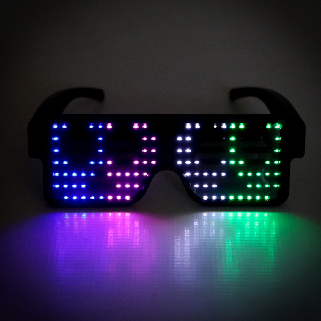 LED Party Glasses 1 Electro Glow | South Africa's Best LED Festival Gear & Rave Clothes - festivals outfits, clothes festival, festival clothing south africa, festival ideas outfits, festival outfits rave, festival wear, steam punk goggle, rave glasses, outfit for a rave, kaleidoscope glasses, diffraction glasses, clothes for a rave, rave sunglasses, spectral glasses, rave goggles, clothes for a rave, rave clothing south africa, festival wear south africa, accessories festival, rave sunglasses