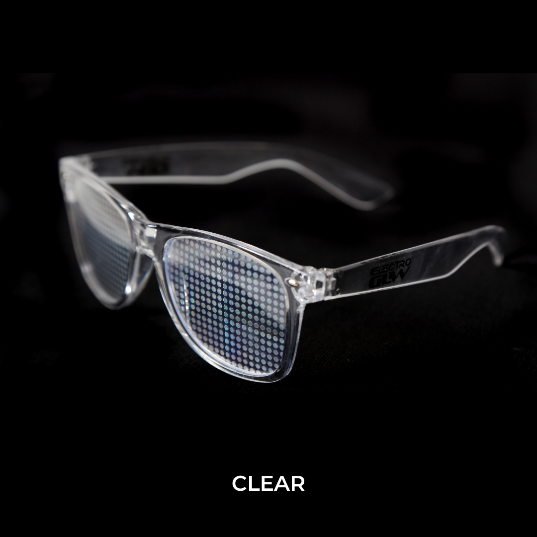 clear diffraction glasses from Electro Glow | South Africa's Best LED Festival Gear & Rave Clothes - festivals outfits, clothes festival, festival clothing south africa, festival ideas outfits, festival outfits rave, festival wear, steam punk goggle, rave glasses, outfit for a rave, kaleidoscope glasses, diffraction glasses, clothes for a rave, rave sunglasses, spectral glasses, rave goggles, clothes for a rave, rave clothing south africa, festival wear south africa, accessories festival, rave sunglasses