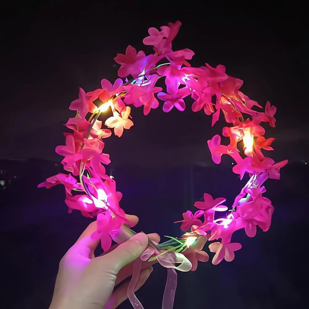 Pink Led Crown LED FLOWER CROWN