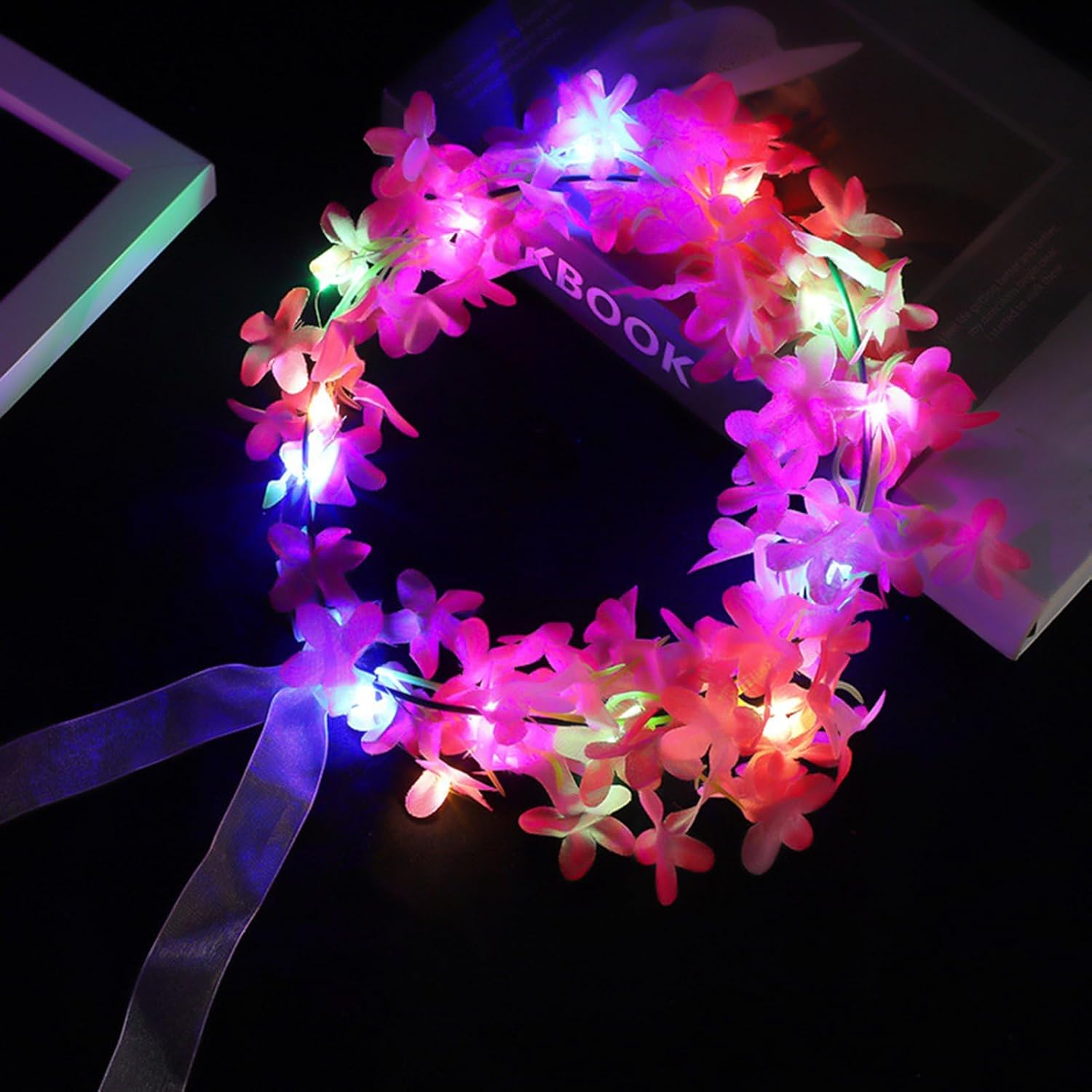 Pink Led Crown LED FLOWER CROWN