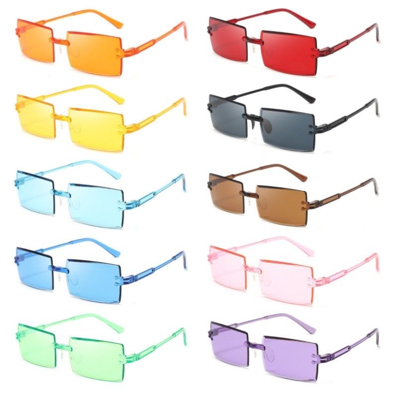 Glow Guru Special - 10 x 90's Rimless Rectangle Spectors Glasses