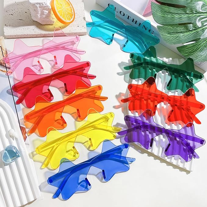 Glow Guru Special - 10 x Rimless Star Sunglasses