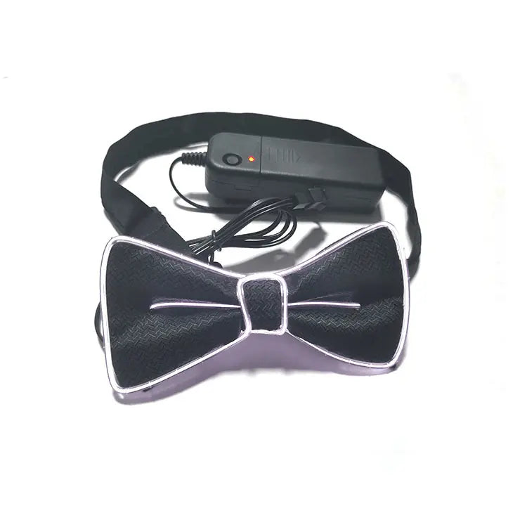 black Light up LED bow tie Electro Glow | South Africa's Best LED Festival Gear & Rave Clothes - festivals outfits, clothes festival, festival clothing south africa, festival ideas outfits, festival outfits rave, festival wear, steam punk goggle, rave glasses, outfit for a rave, kaleidoscope glasses, diffraction glasses, clothes for a rave, rave sunglasses, spectral glasses, rave goggles, clothes for a rave, rave clothing south africa, festival wear south africa, accessories festival, rave sunglasses